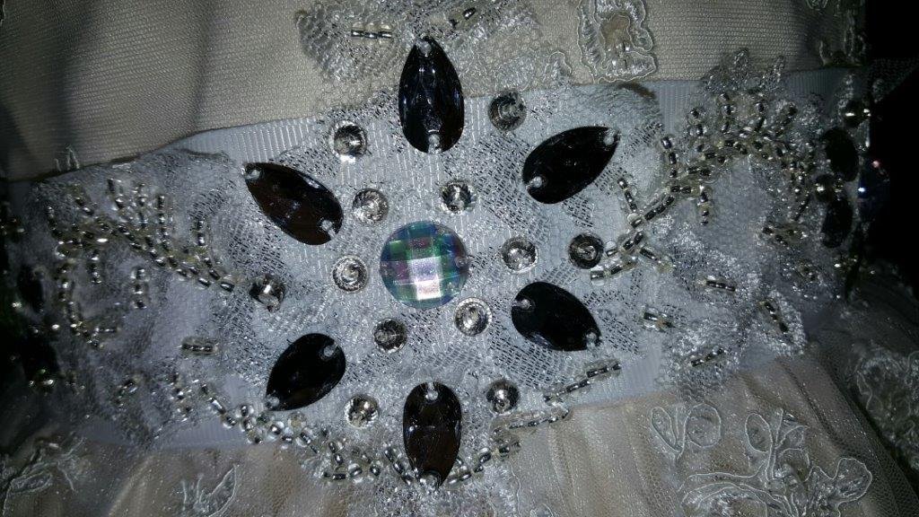 beaded lace flower girl dress